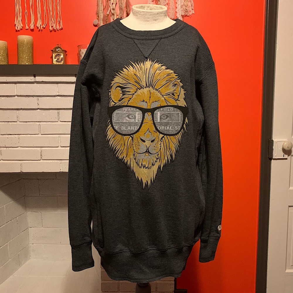 Alta Gracia Gray Lion in Glasses Sweatshirt